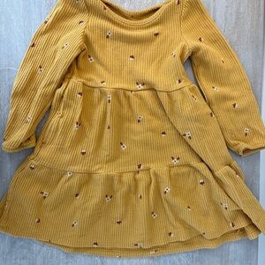 Girls 3t Yellow Floral Kids Dress